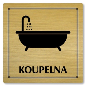 Koupelna, 80x80mm, zlatá, Utah